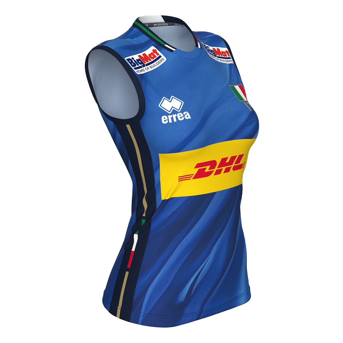 ERREA' MAGLIA NAZIONALE ITALIANA OFFICIAL DONNA FLAG BOX AZZURRO BLU