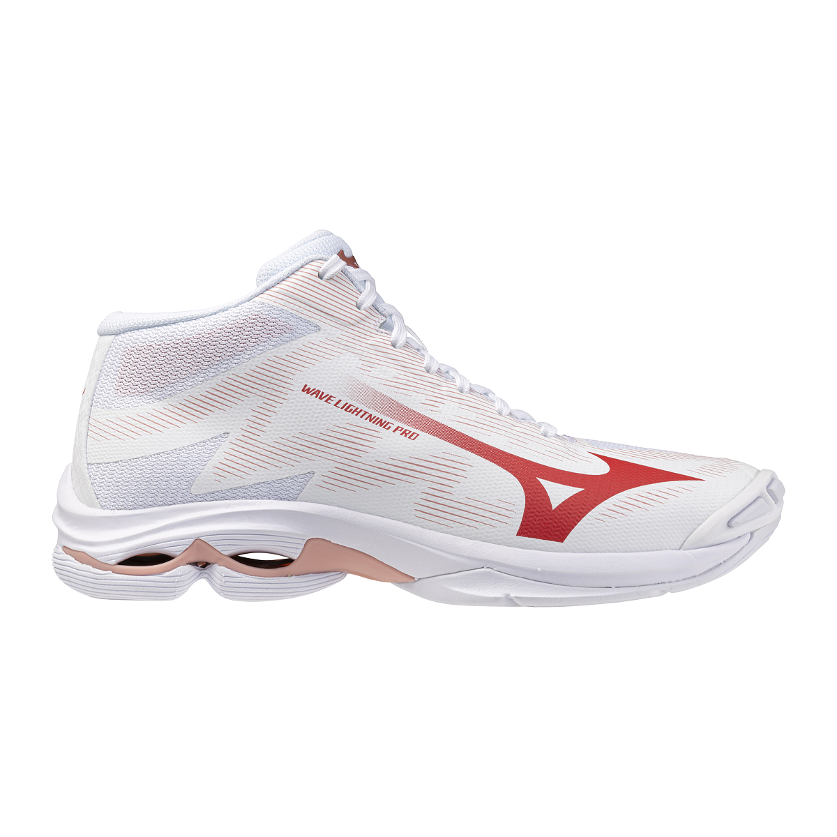 MIZUNO WAVE LIGHTNING PRO MID W WHITE ROSE ELEGANCE LAVA FALLS