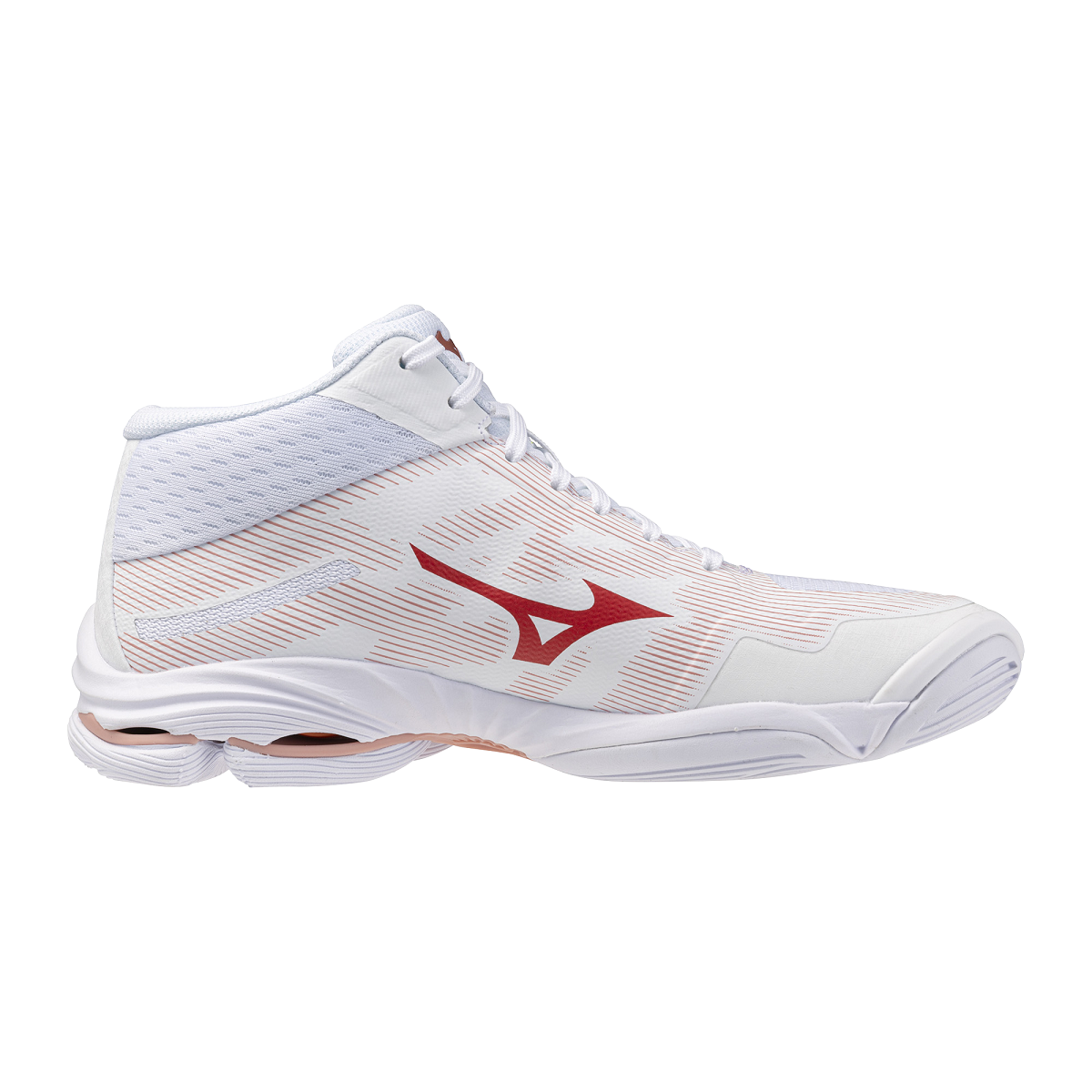 MIZUNO WAVE LIGHTNING PRO MID W WHITE ROSE ELEGANCE LAVA FALLS