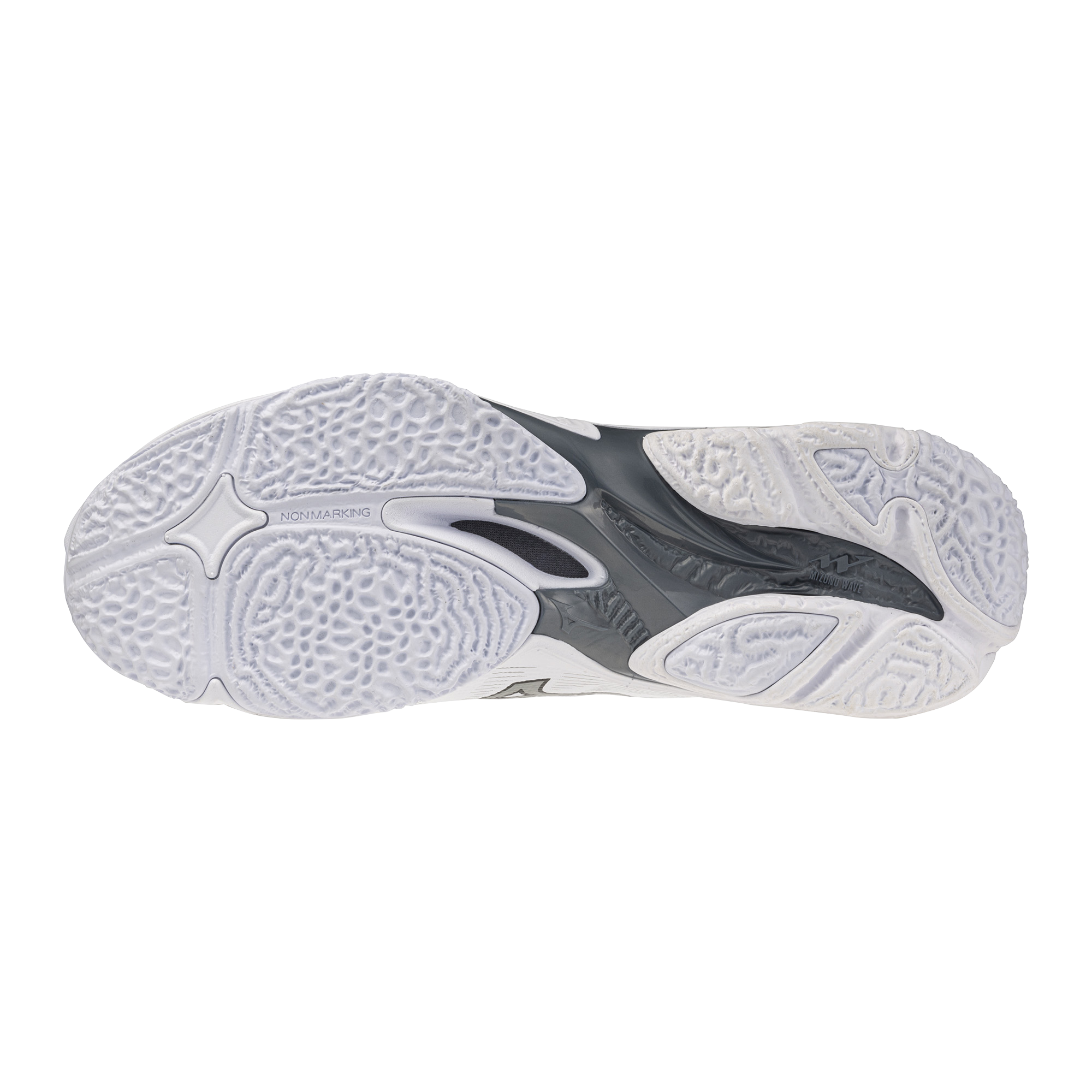 MIZUNO WAVE LIGHTNING ELITE MID WHITE ULTIMATE GRAY BLACK