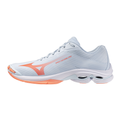 foto MIZUNO WAVE LIGHTNING PRO W BLUE FINCH LAVA ORANGE FLAMINGO